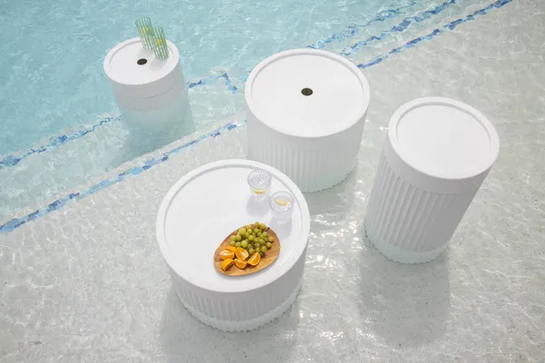 Ripple Tall Table With or Without Umbrella Hole in-pool furniture - tables